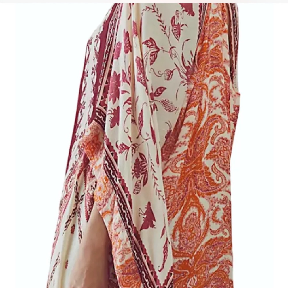 FREE PEOPLE SUNRISE KISS THE SKY BUTTERFLY OPEN FRONT KIMONO TOP DUSTER ONE SIZE